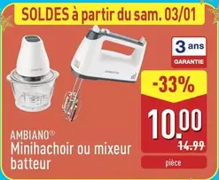 Minihachoir ou mixeur batteur