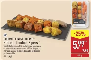 De - Plateau fondue, 2 pers."