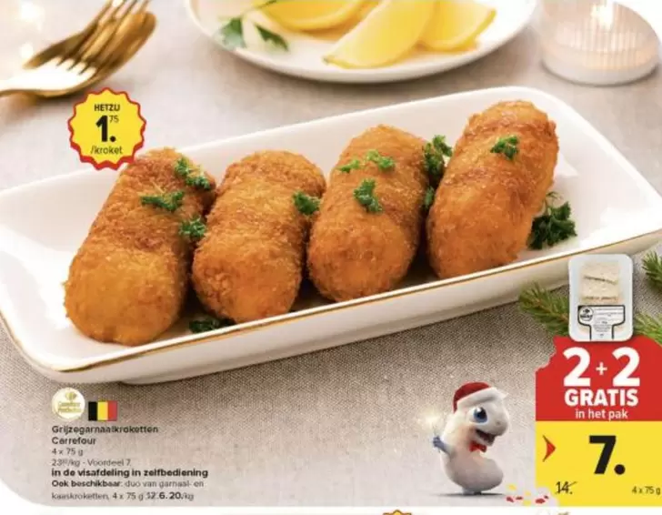 De - Grijze garnalenkroketten