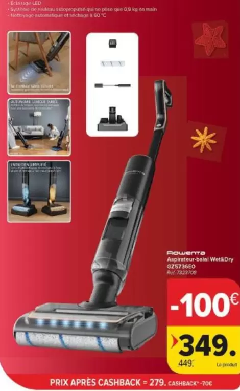 De - Aspirateur balai Wash&Dry 625736000