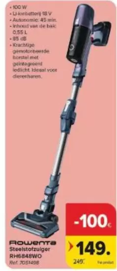 De - Steelstofzuiger RH6848WO