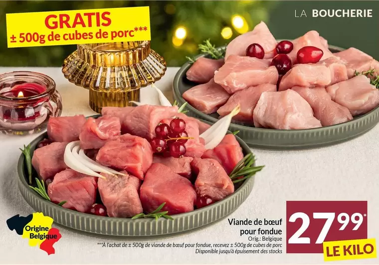 De - Viande de bœuf pour fondue