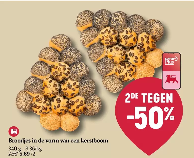 De - Broodjes in de vorm van een kerstboom