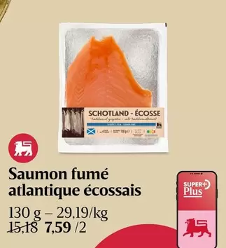Saumon fumé atlantique écossais