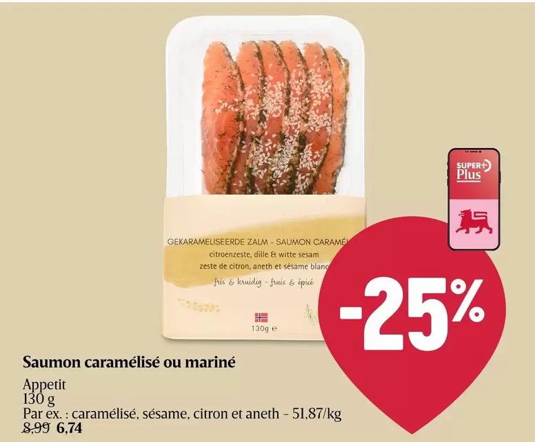 De - Saumon caramélisé ou mariné