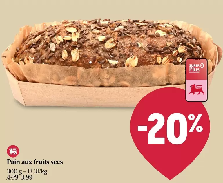 Pain aux fruits secs