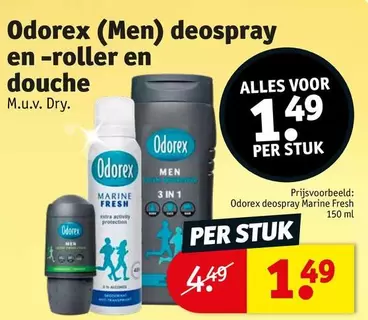 Extra - deospray en -roller en douche