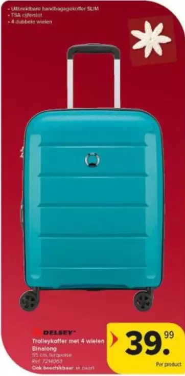 Trolleykoffer met 4 wielen