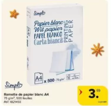 Gm - Ramette de papier blanc A4