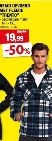 HEMD GEVOERD MET FLEECE "TRENTO"
