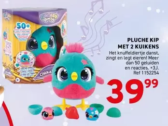 PLUCHE KIP MET 2 KUIKENS