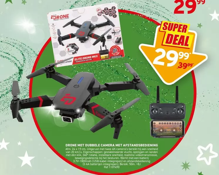 Elite - DRONE MET DUBBELE CAMERA MET AFSTANDSBEDIENING