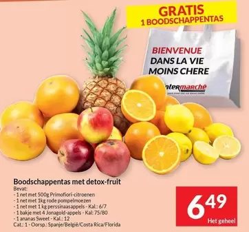 Cat - Boodschappentas met detox-fruit