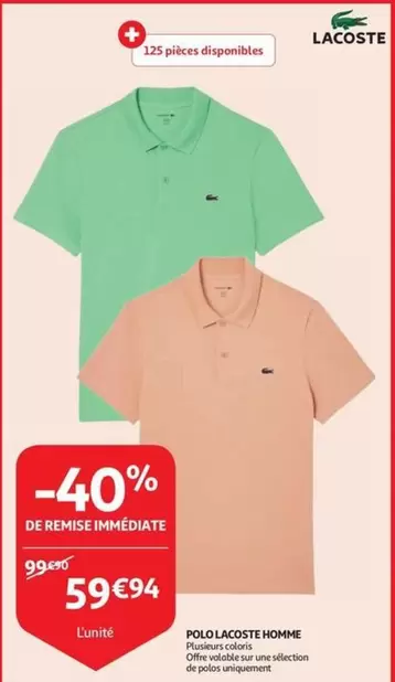 De - POLO LACOSTE HOMME