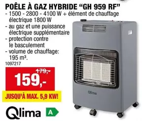 De - POÊLE À GAZ HYBRIDE "GH 959 RF"