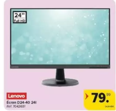Lenovo - Écran D24-40 24I