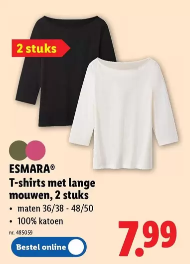 T-shirts met lange mouwen, 2 stuks