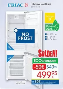 De - Inbouw koelkast JUD0176 NF