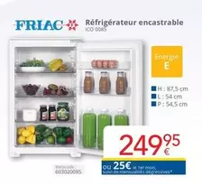 De - Réfrigérateur encastrable ICO 0085