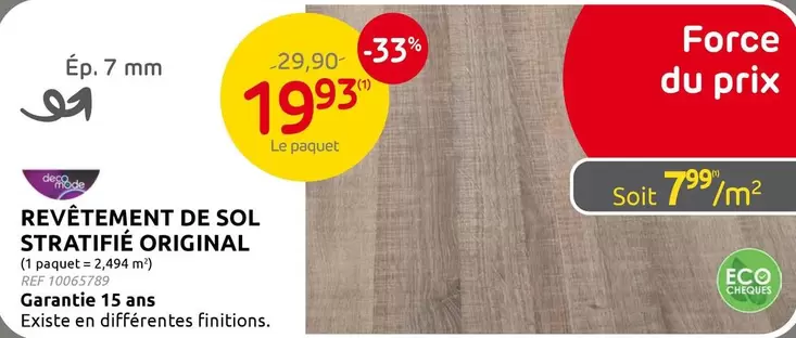 De - REVÊTEMENT DE SOL STRATIFIÉ ORIGINAL