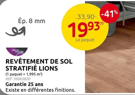 De - REVÊTEMENT DE SOL STRATIFIÉ LIONS