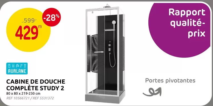 De - CABINE DE DOUCHE COMPLÈTE STUDY 2