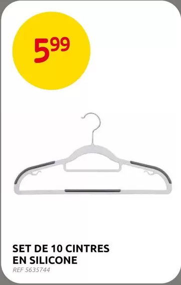 De - SET DE 10 CINTRES EN SILICONE