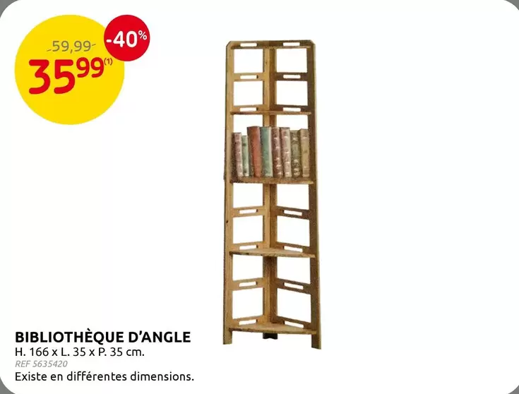 BIBLIOTHÈQUE D'ANGLE