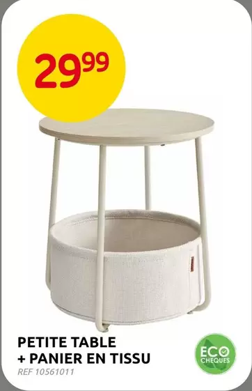 PETITE TABLE + PANIER EN TISSU