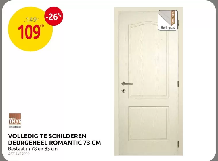 Group - VOLLEDIG TE SCHILDEREN DEURGEHEEL ROMANTIC 73 CM