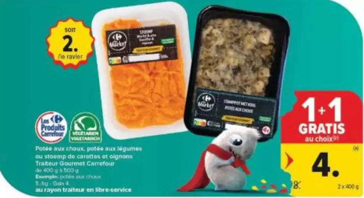 De - Potée aux choux, potée aux légumes au saumon de carottes et oignons