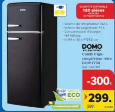 Combi frigo-congélateur rétro DO91775R