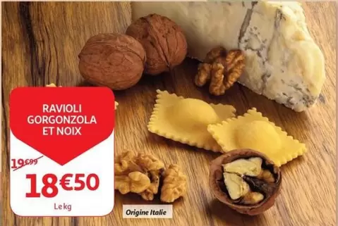 RAVIOLI GORGONZOLA ET NOIX