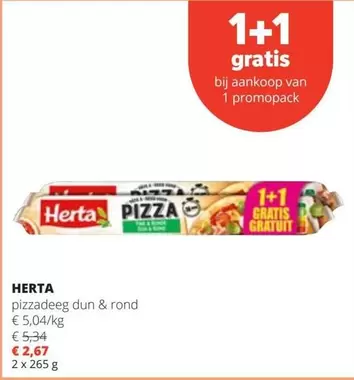 pizzadeeg dun & rond