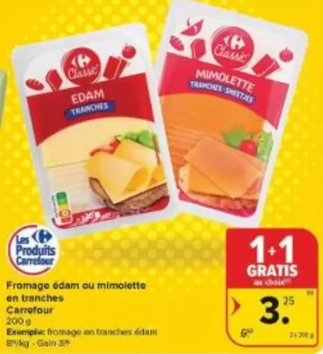 édam ou mimolette en tranches