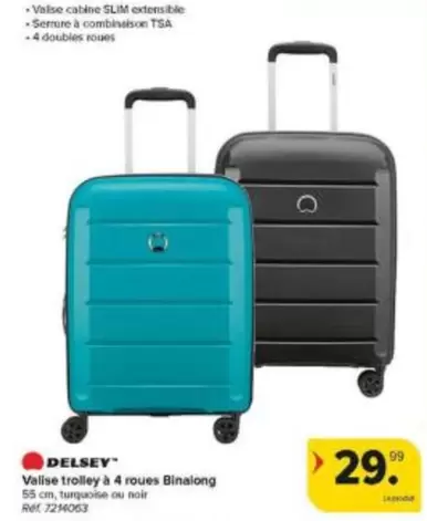 Valise trolley à 4 roues Binalong