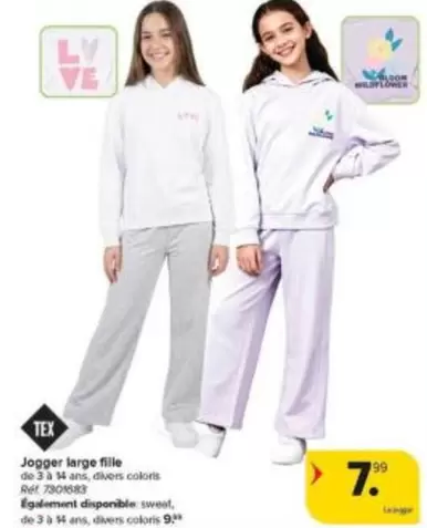 Large - Jogger large fille