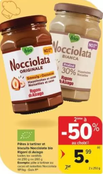 De - Pâtes à tartiner et biscuits Nocciolata bio