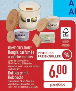 De - Bougie parfumée à mèche en bois