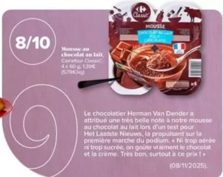 Mousse au chocolat au lait