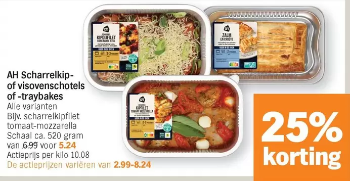 De - Scharrelkip- of visovenschotels of-traybakes