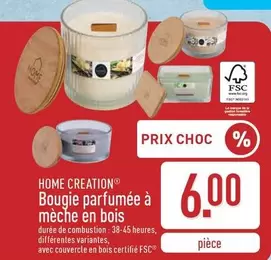 De - Bougie parfumée à mèche en bois
