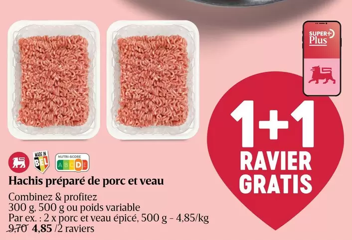 De - Hachis préparé de porc et veau