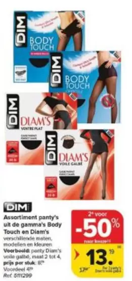 De - panty's Body Touch en Diam's