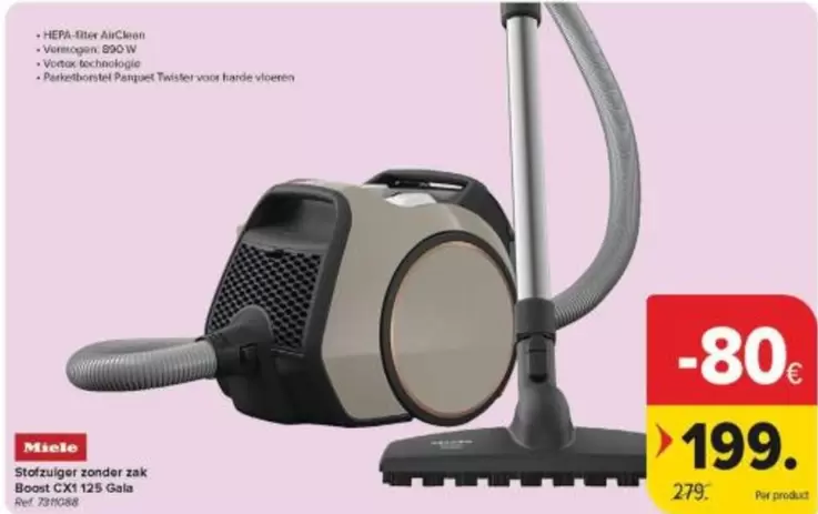 Miele - Stofzuiger zonder zak Boost CX1 125 Gold