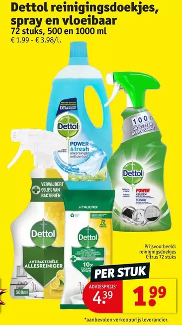 Dettol - reinigingsdoekjes, spray en vloeibaar