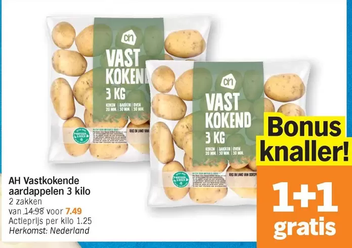 Vastkokende aardappelen 3 kilo
