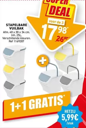 De - STAPELBARE VUILBAK