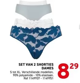 SET VAN 2 SHORTIES DAMES