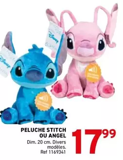 Stitch - PELUCHE STITCH OU ANGEL